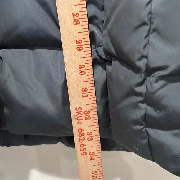 Cole Haan Taffeta Down Coat with Bib Front and Dramatic Hood Women’s Size Large - Picture 9 of 15